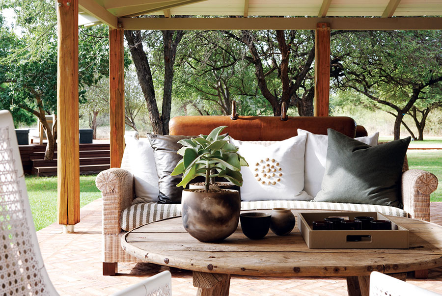 Morukuru Lodge outdoor seating area