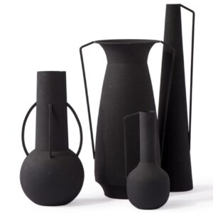 vase roman set of 4 - black