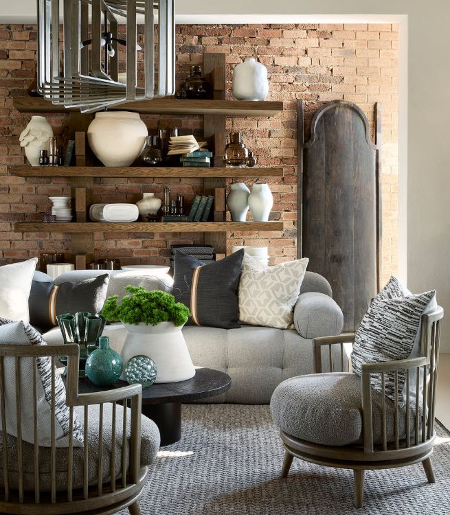 Swivel tub, fan light, olivia sofa ambient