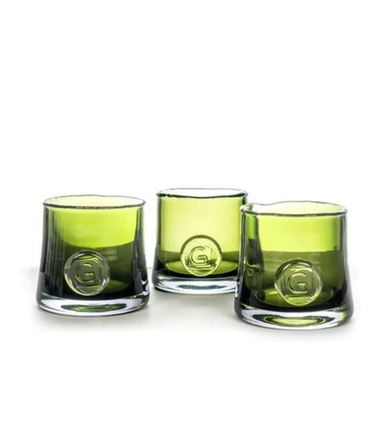 lagrange Interiors T-Light Holder Nelly - Olive Glass