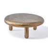 Coffee table Thick Disk Antique Brass