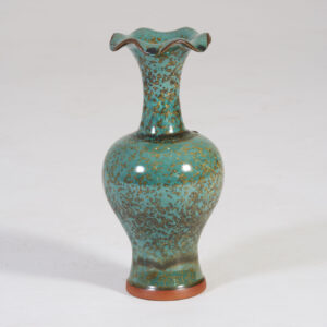 Lagrange Interiors Vase Frill Ceramic Green/Blue Diameter 15xH30cm