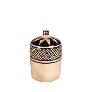 Lagrange Interiors Vase Fiesole Terracotta Blak/Cream Large