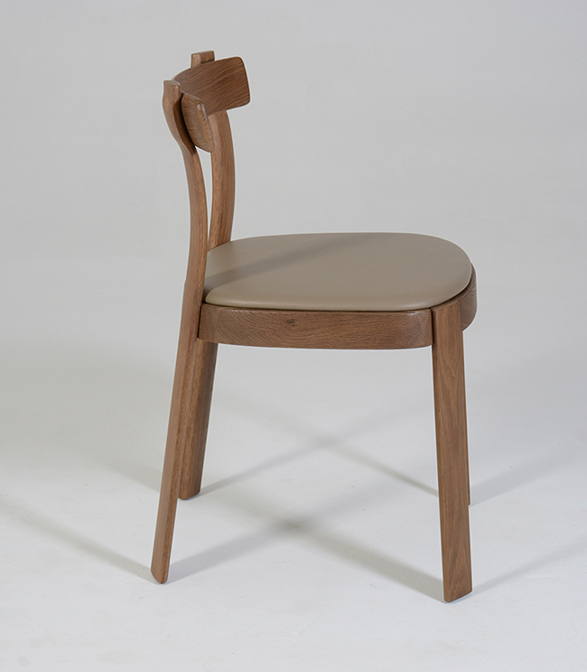 Knot Dining Chair - Dry Oak - Sepia Leather