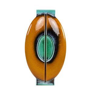 Lagrange Interiors Vase Iris Earthenware Orange and Blue