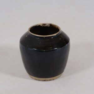 Lagrange Interiors Pot Earthenware Black Unglazed Edge Diameter 23xH22cm