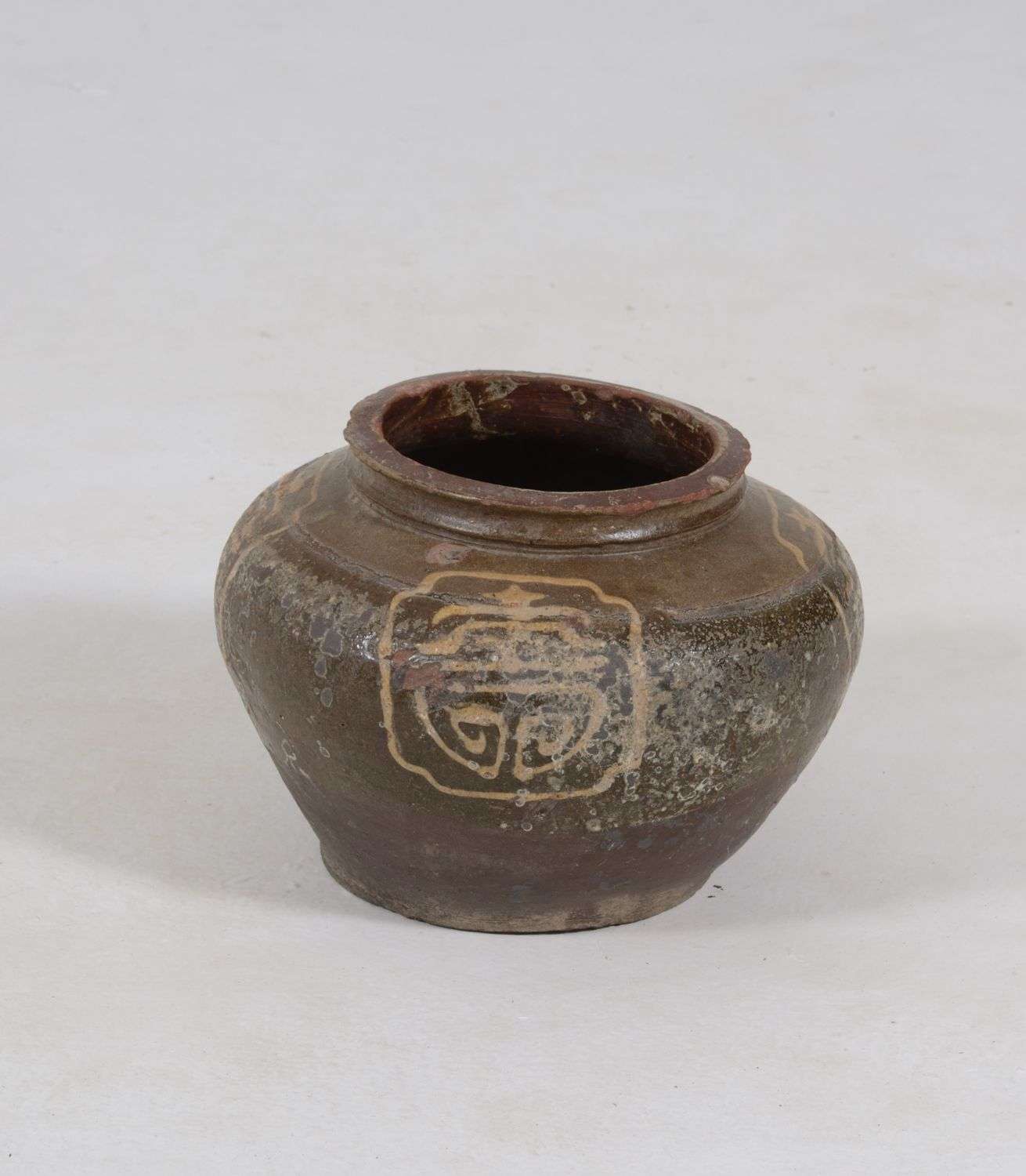 Lagrange Interiors Pot Keti Low Earthenware Brown Diameter 26xH17cm
