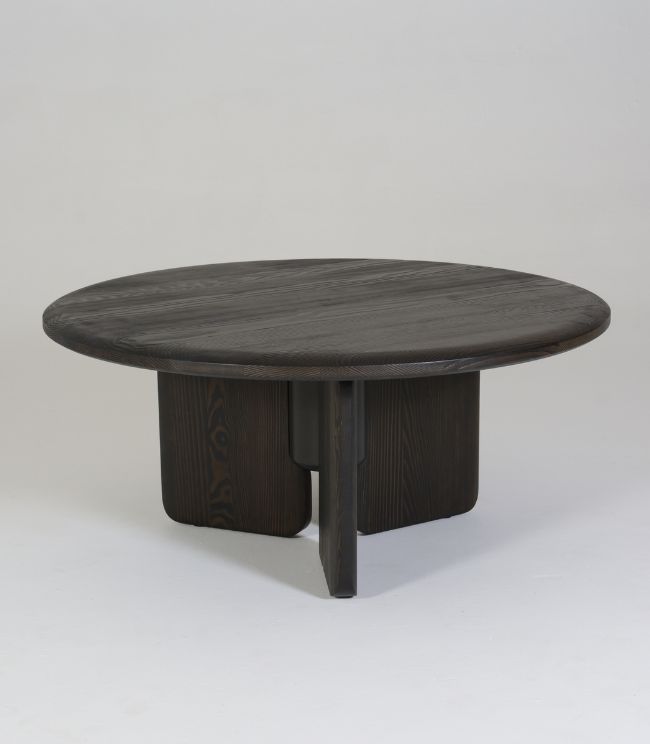 Faifo coffee table Burned fir Diameter 100cm