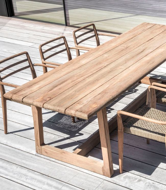 Dennis Dining Table Teak Natural L250cm Lifestyle Image