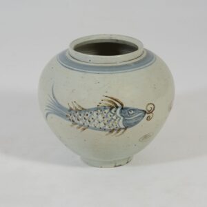 Pot Fish - Ceramic - WhBlue - Dia40xH37cm