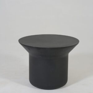 Side Table ResinFGlass Rnd Charcoal