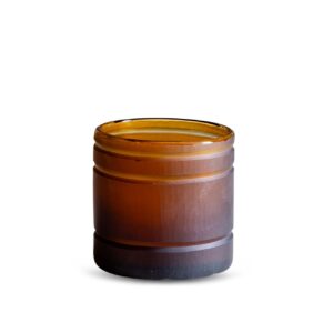 T-light holder Remy - Glass - Brown - Sml