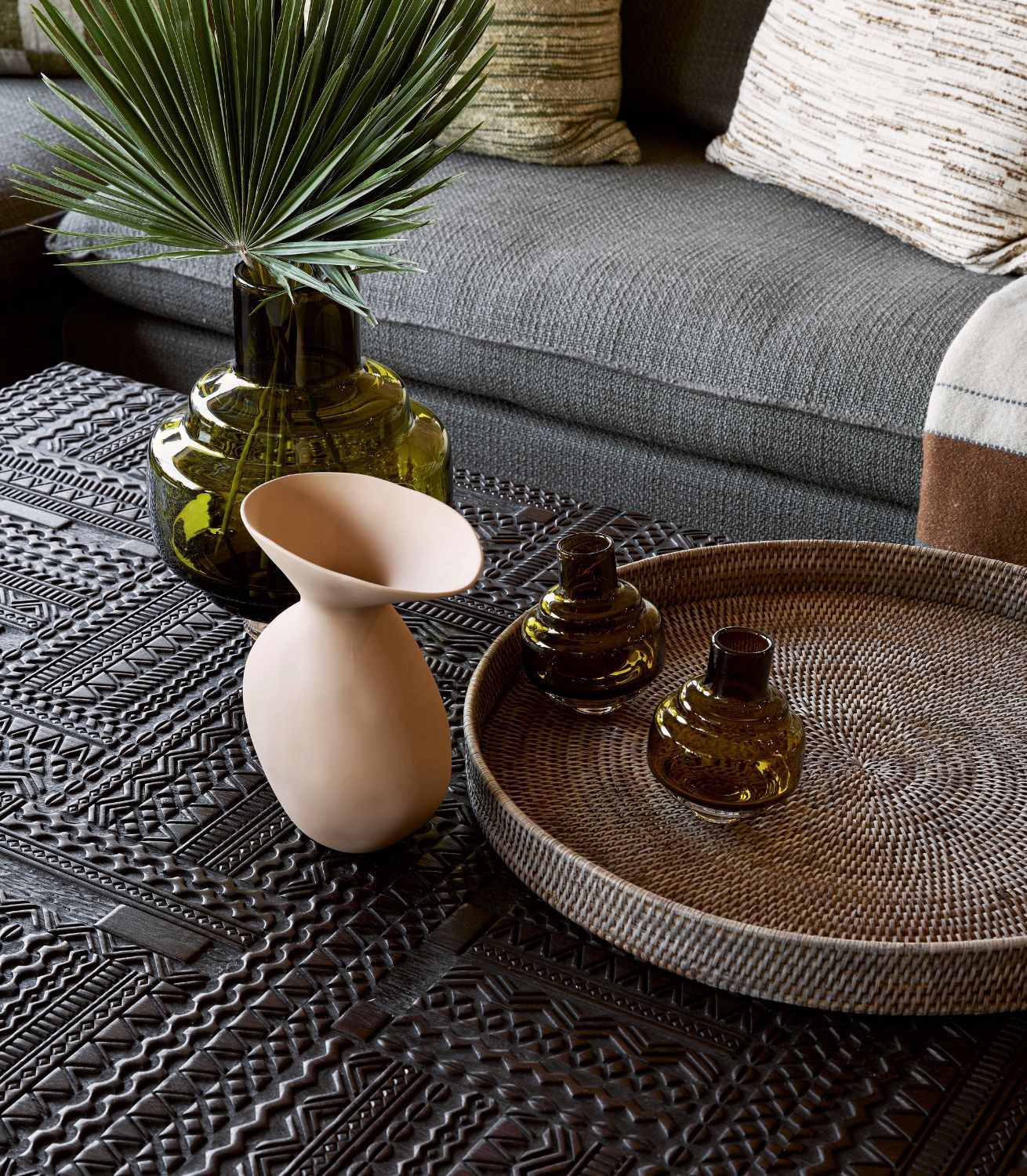 Tabwa Coffee Table - Teak - Off Black - Image 7