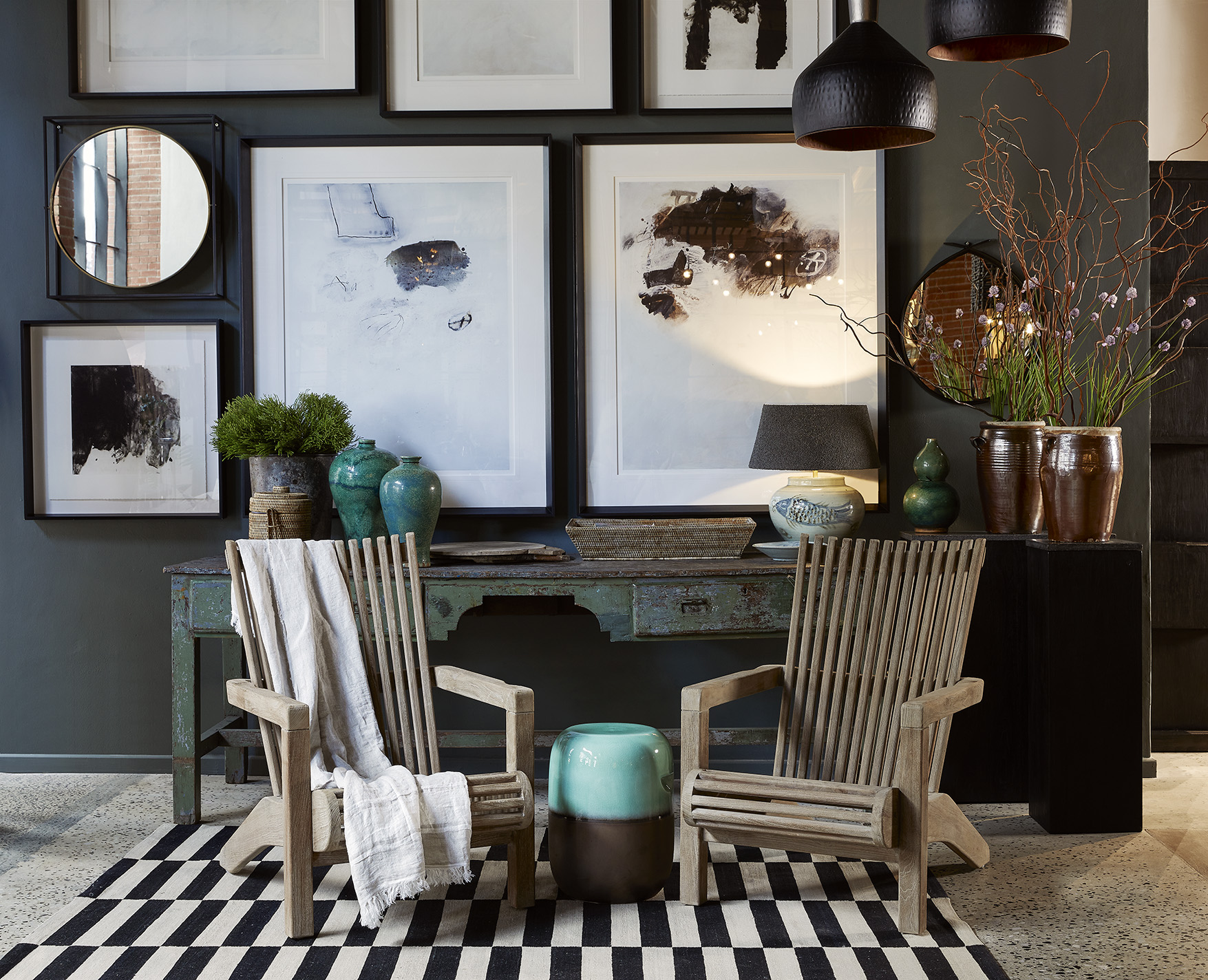 Orso Easy chairs in Showroom setting