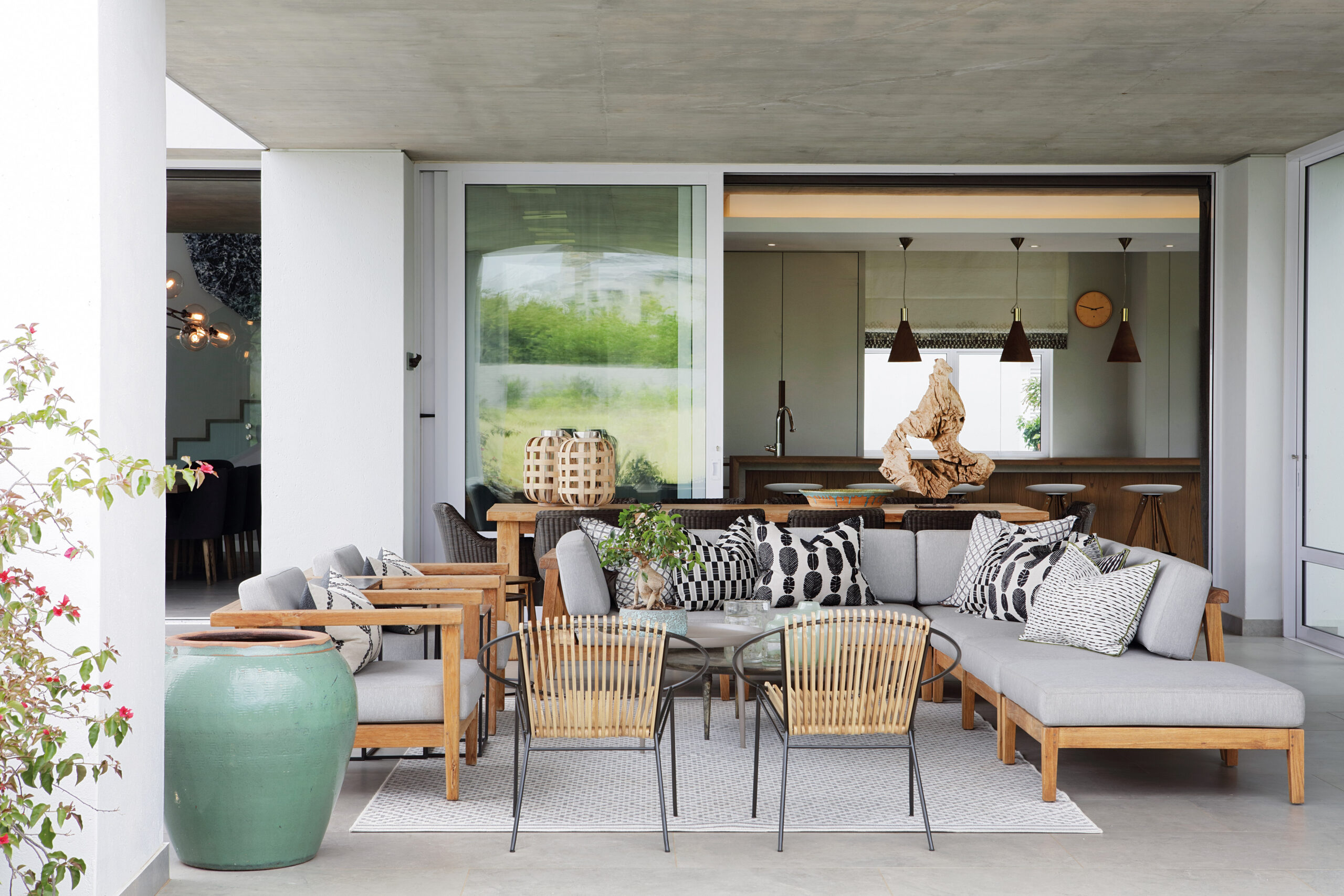 Covered outdoor seating