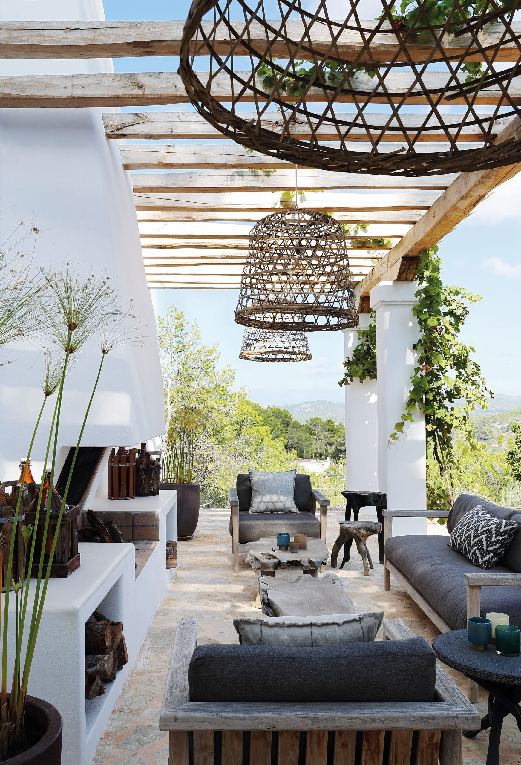 Outdoor dining and barbecue area