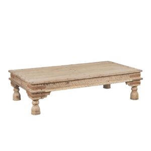 Coffee Table - Unique - Wood - Iron detail - 168x98x43cm X0225553