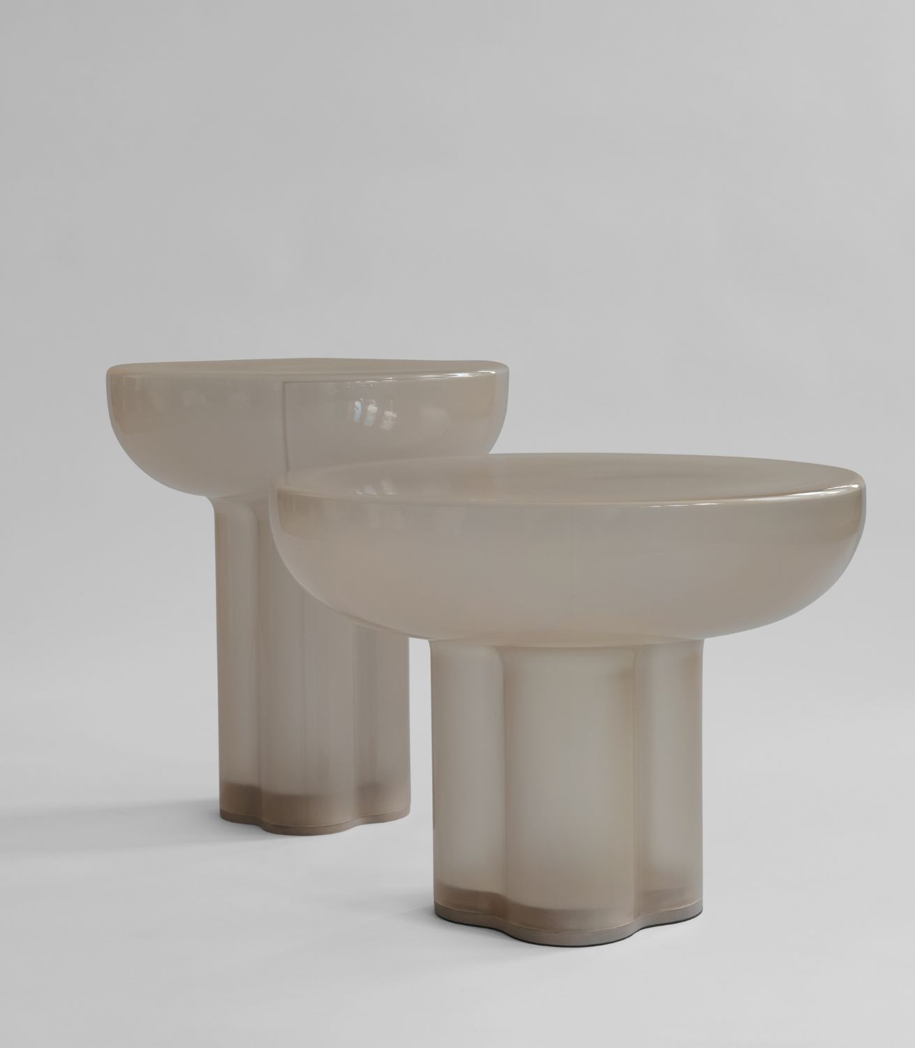 Crown Table - Tall - Glass - Smoked Desert - Image 2