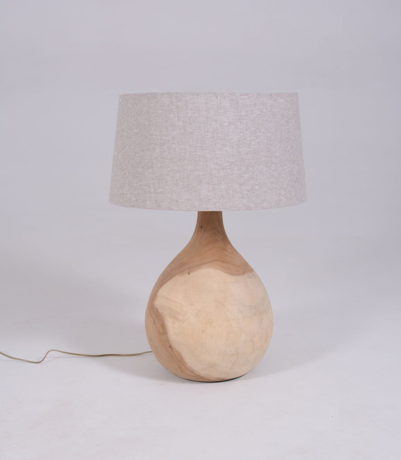 Belly Table Lampbase Wood Natural - excl shade (2)