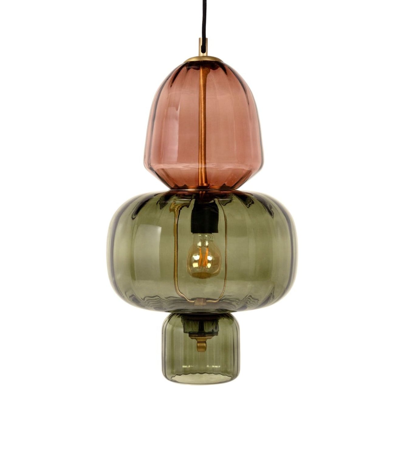 Elise Pendant Lamp - Glass - Smoked GRNMasala (4)