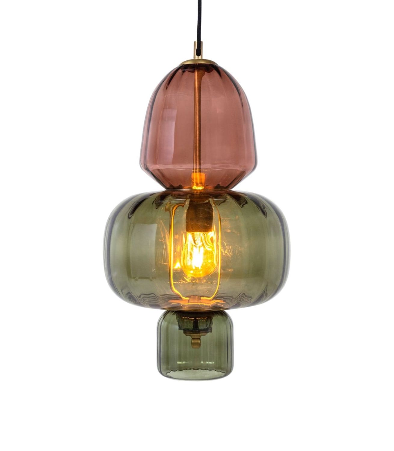 Elise Pendant Lamp - Glass - Smoked GRNMasala (5)