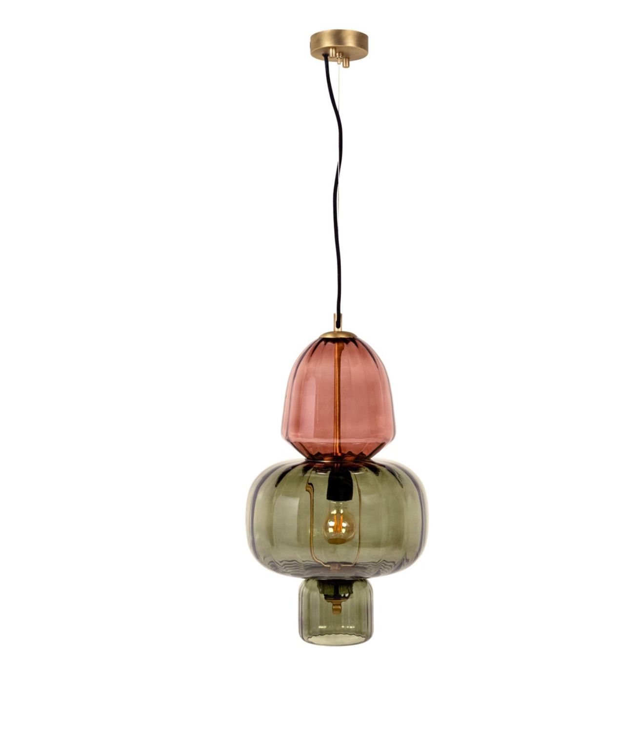 Elise Pendant Lamp - Glass - Smoked GRNMasala (6)