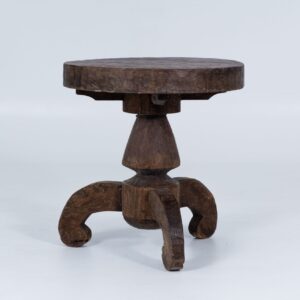 Wine Table - Round Wood - Curved legs Dia77xH83cm (1)