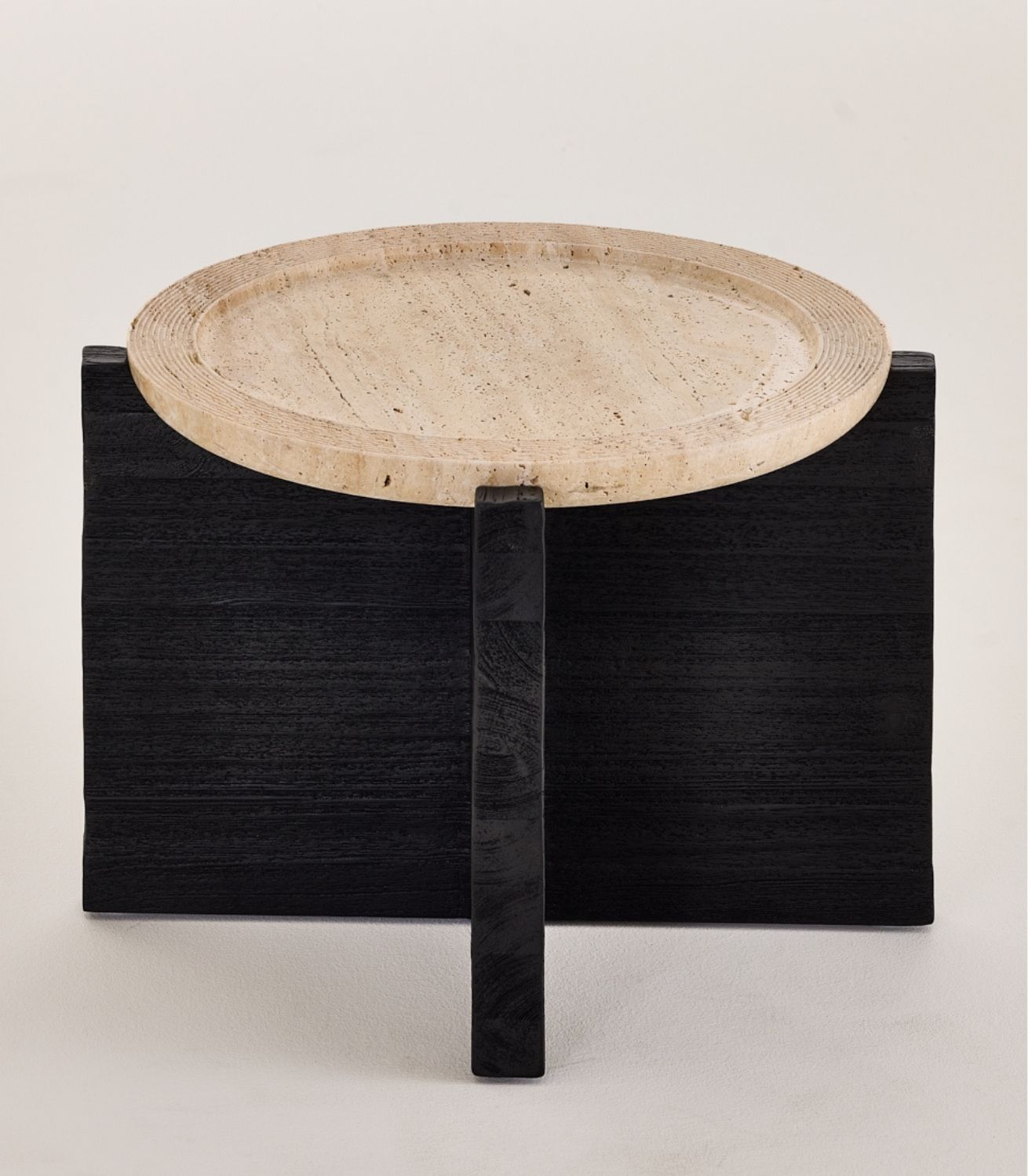 Greta Side Table - Oak - Travertine - Image 3