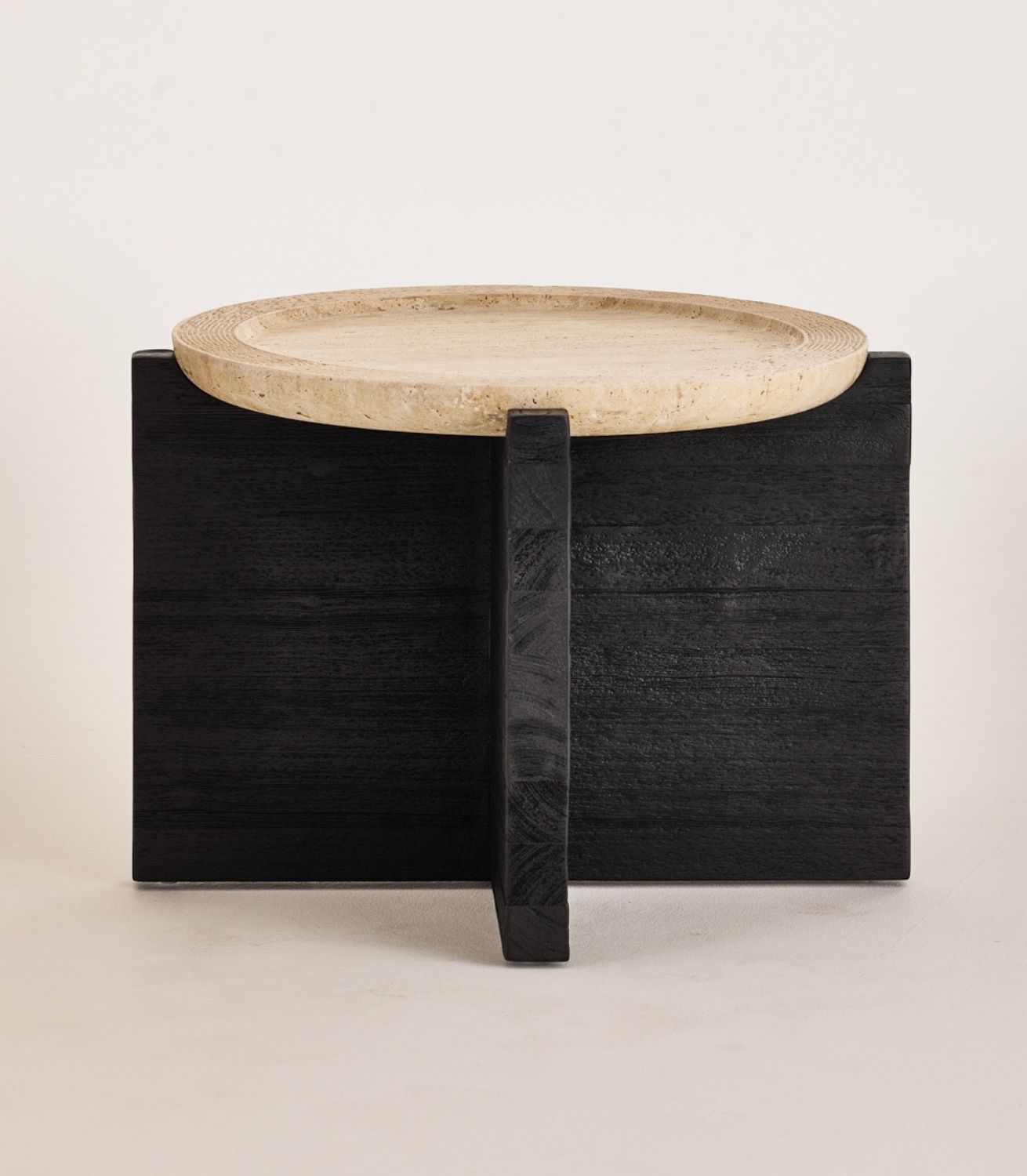 Greta Side Table - Oak - Travertine - Image 2