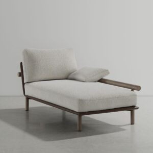 Stilt Daybed – Dry Oak Choc Leath Famo Ivory CushL