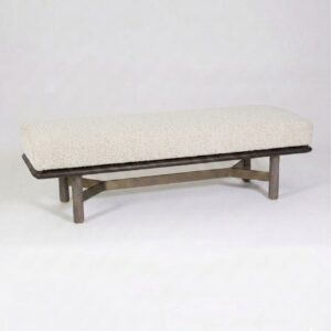 Stilt Bench Dry Oak Choc Leather Famo Ivory (1)
