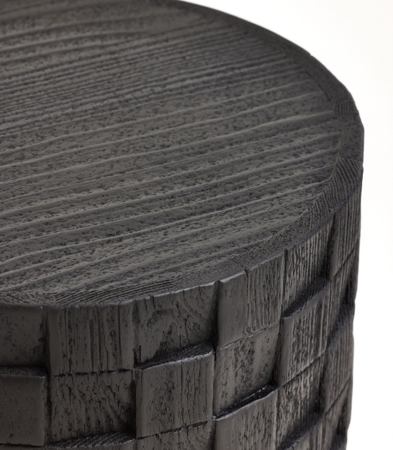 Stool Bruna - Oak - Sandblasted - Black - Image 2