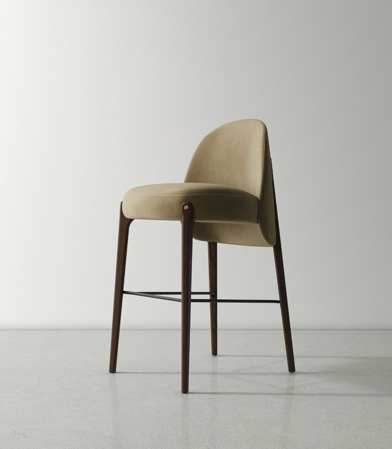 Ames Bar Chair - Smoked Oak - Fler Camel