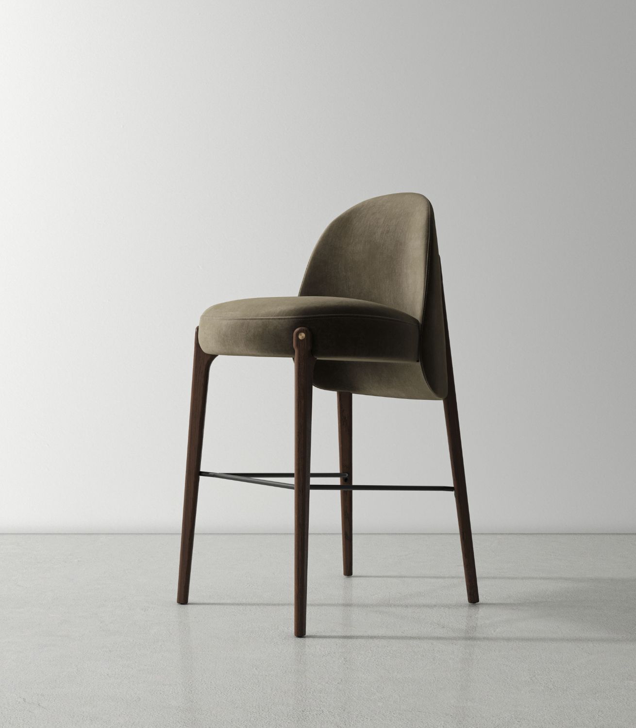 Ames Bar Chair - Smoked Oak - Fler Forest