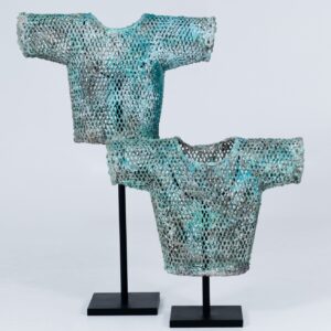 Armour on Stand Decoration - Iron - Turquoise Patina