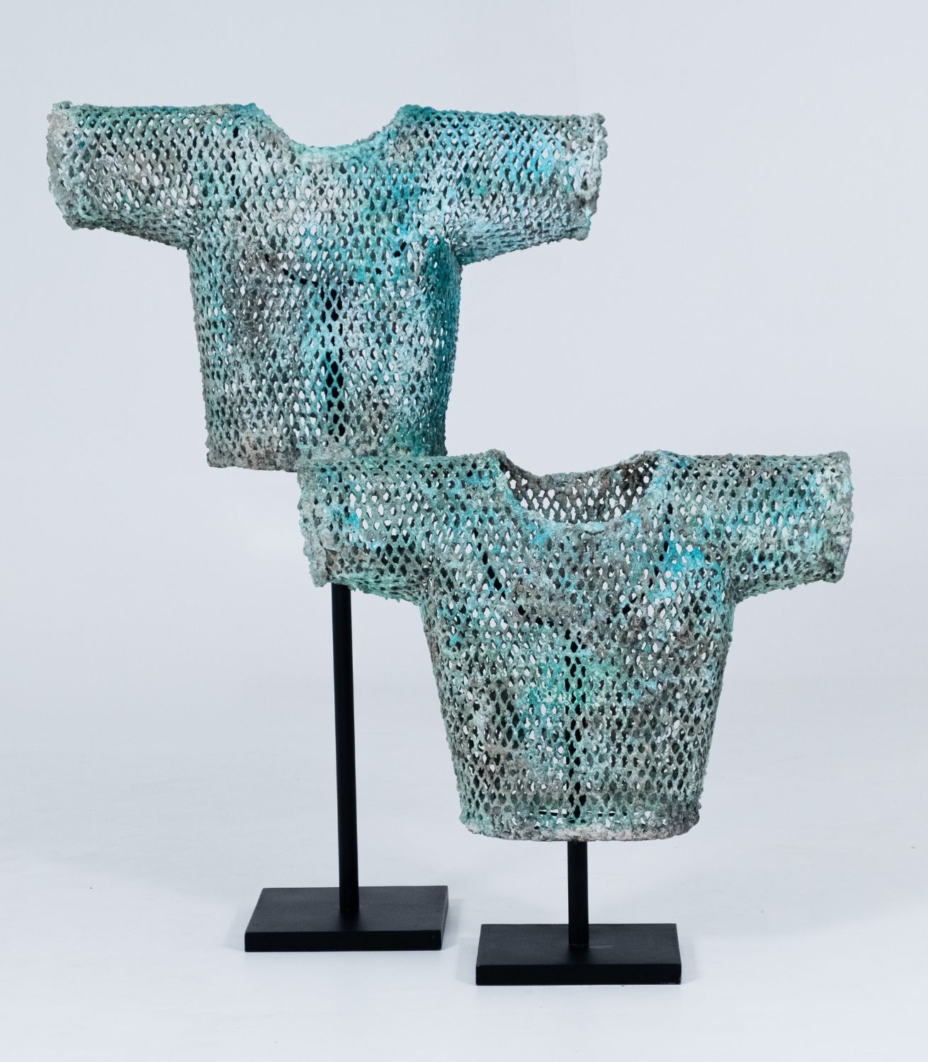 Armour on Stand Decoration - Iron - Turquoise Patina