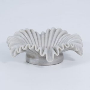Bowl Ruffle - Marble - Crème - Dia39xH12cm