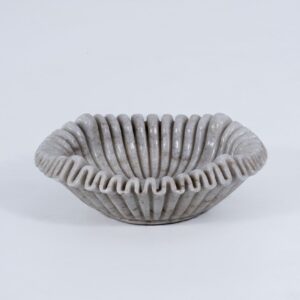 Bowl Ruffle - Marble - Crème - Dia39xH13cm