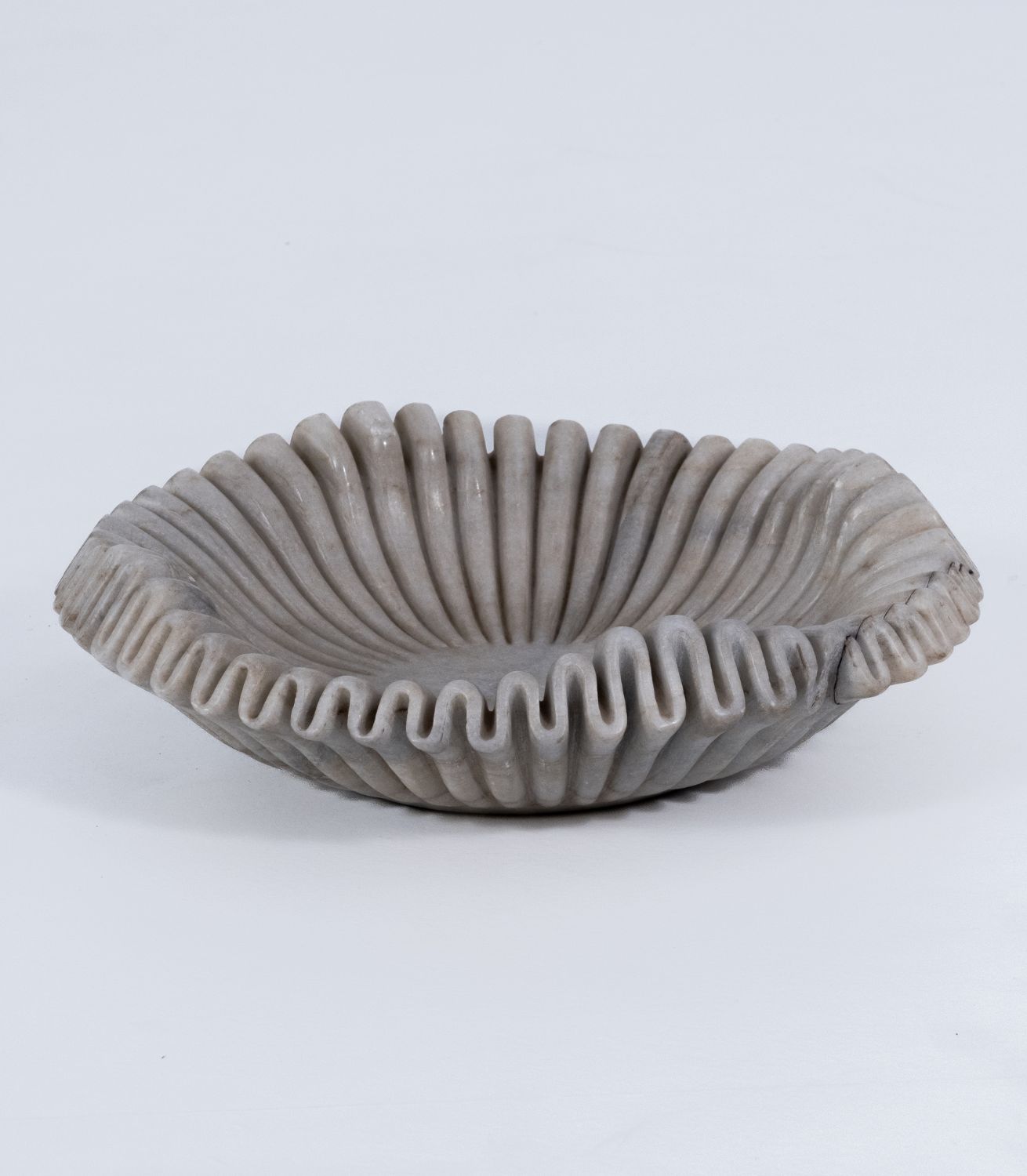 Bowl Ruffle - Marble - Crème - Dia47xH13cm