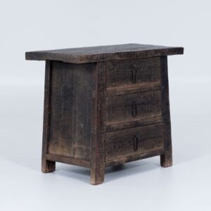 Chest of Drawers Wood Unique Dk 3dwrs L100xW51xH83cm