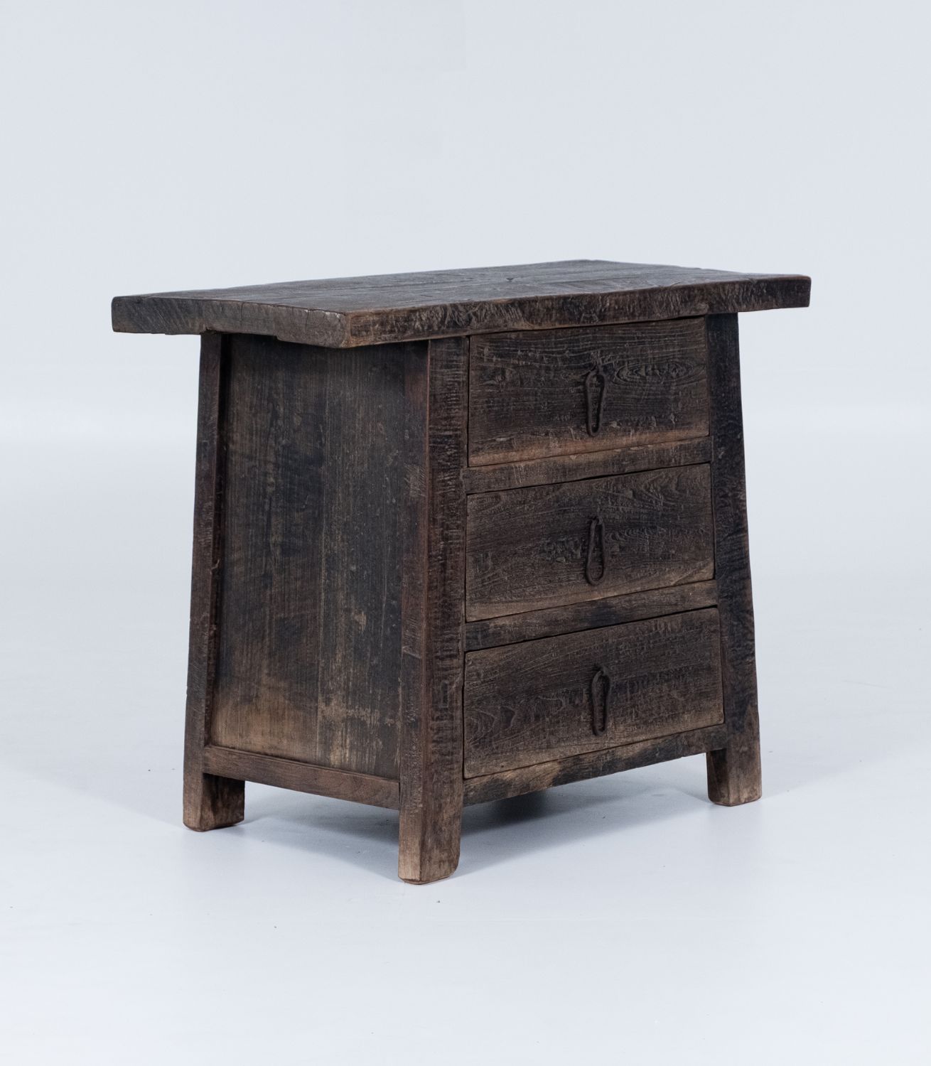 Chest of Drawers Wood Unique Dk 3dwrs L100xW51xH83cm