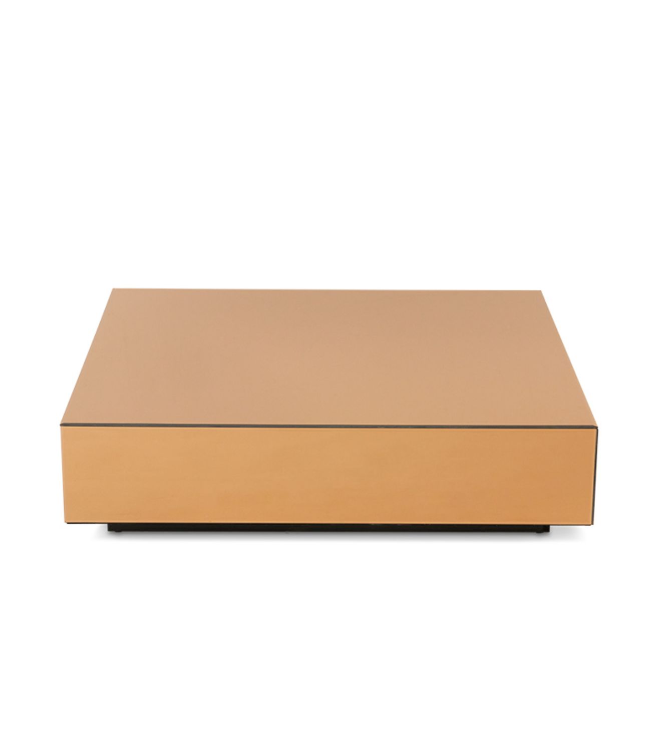 Coffee Table Block - Mirror - Smokey Brown 80x55xH22cm - Image 2