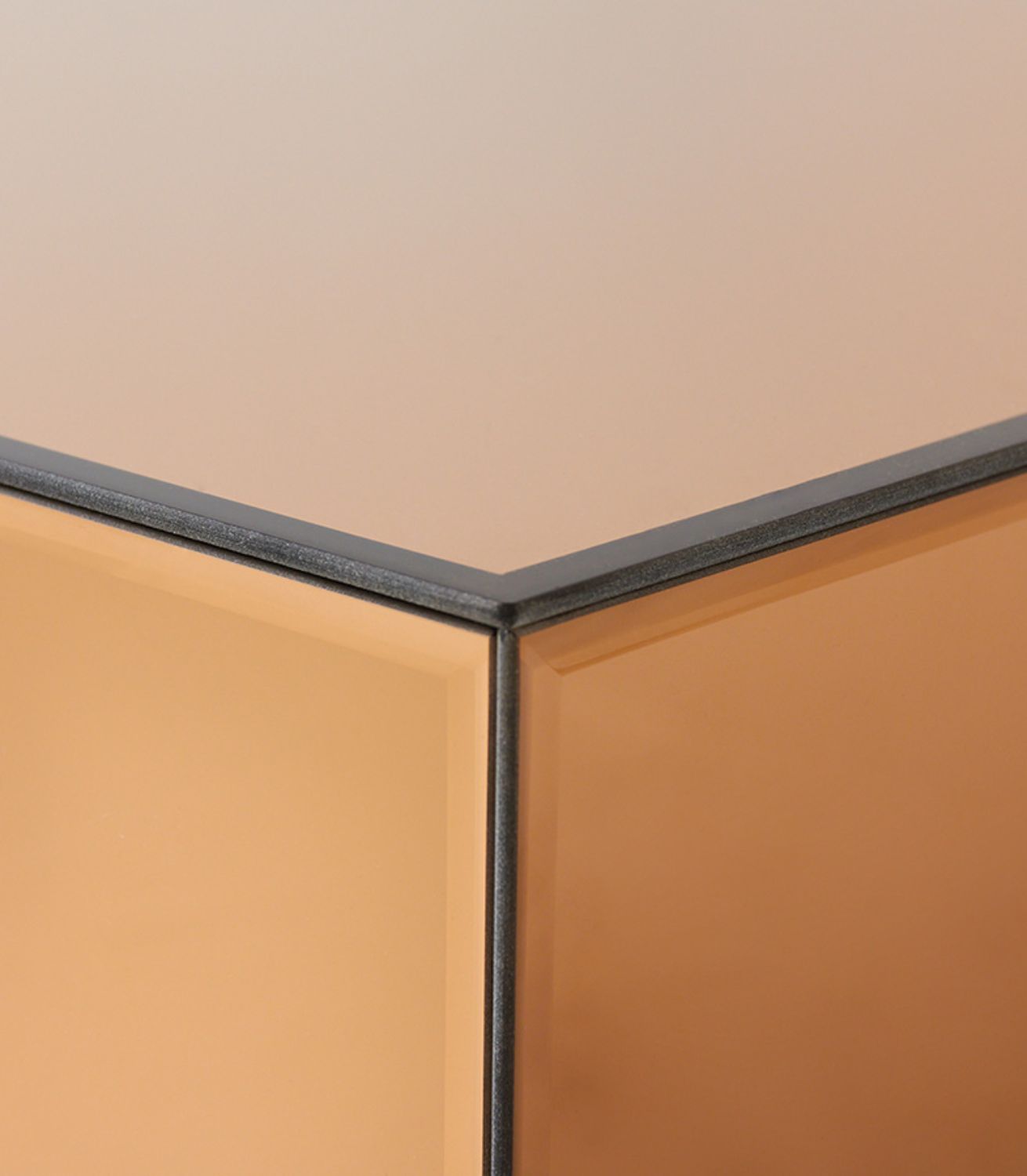 Coffee Table Block - Mirror - Smokey Brown 80x55xH22cm - Image 3