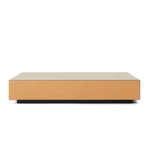 Coffee Table Block - Mirror - Smokey Brown 80x55xH22cm