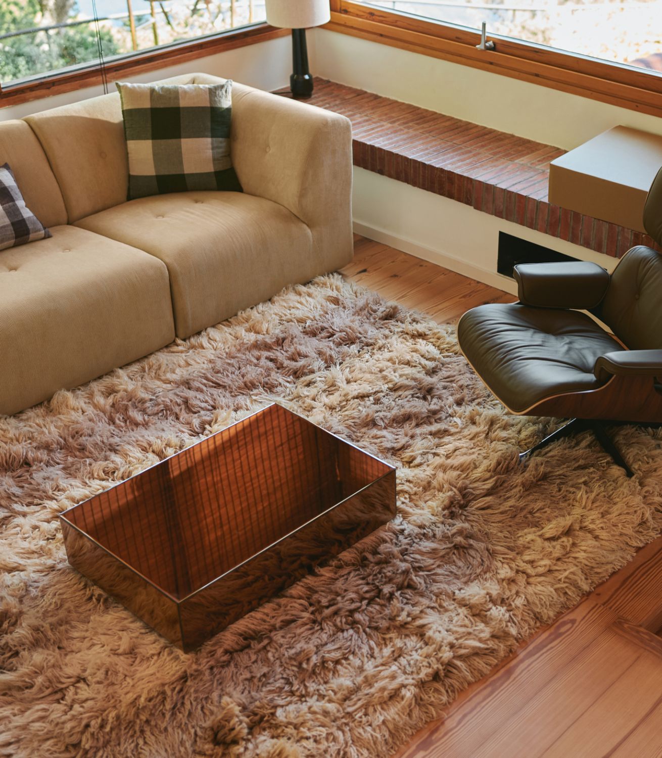 Coffee Table Block - Mirror - Smokey Brown 80x55xH22cm - Image 4