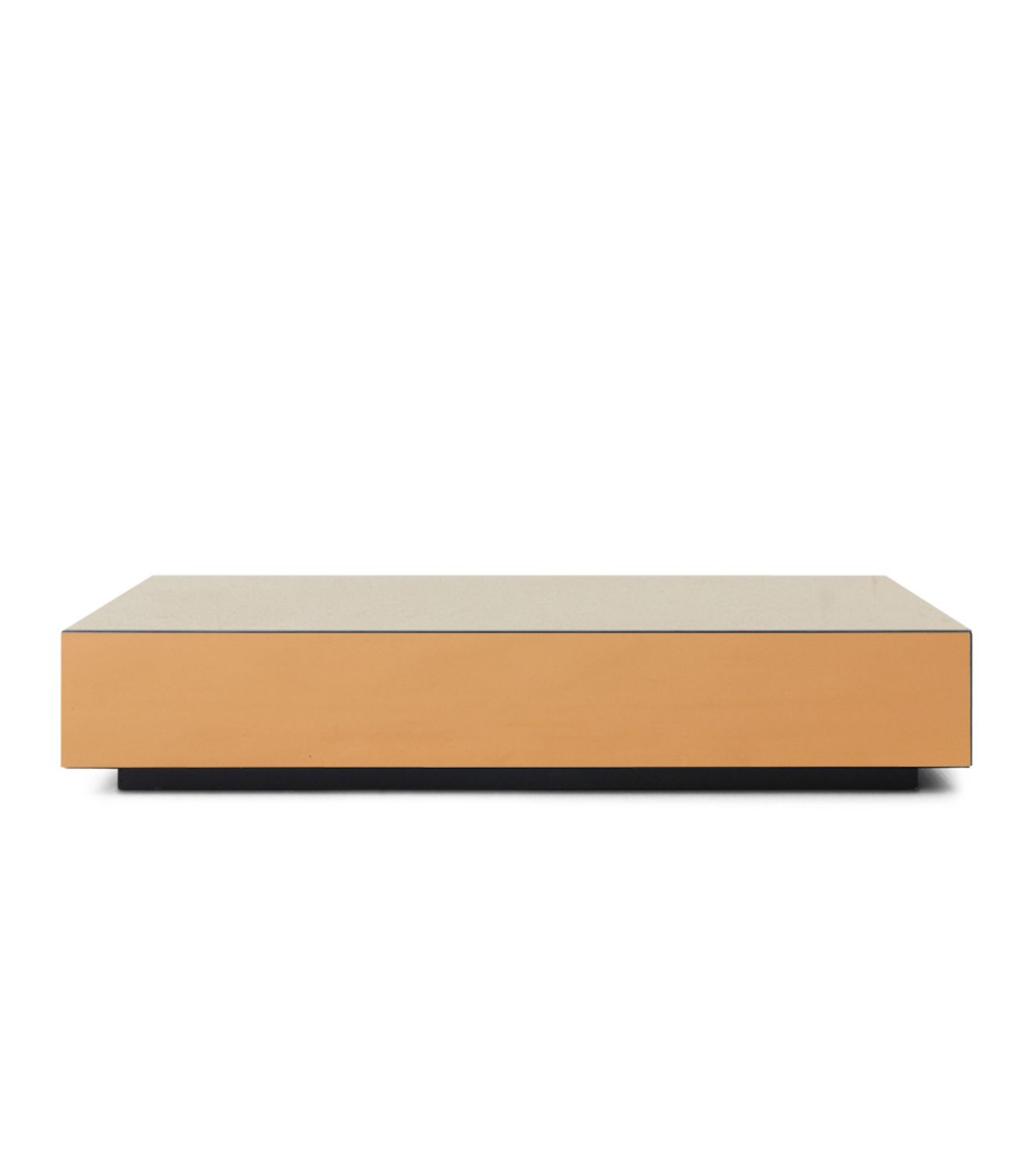 Coffee Table Block - Mirror - Smokey Brown 80x55xH22cm