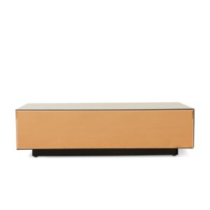 Coffee Table Block - Mirror - Smokey Brown 90x90xH22cm