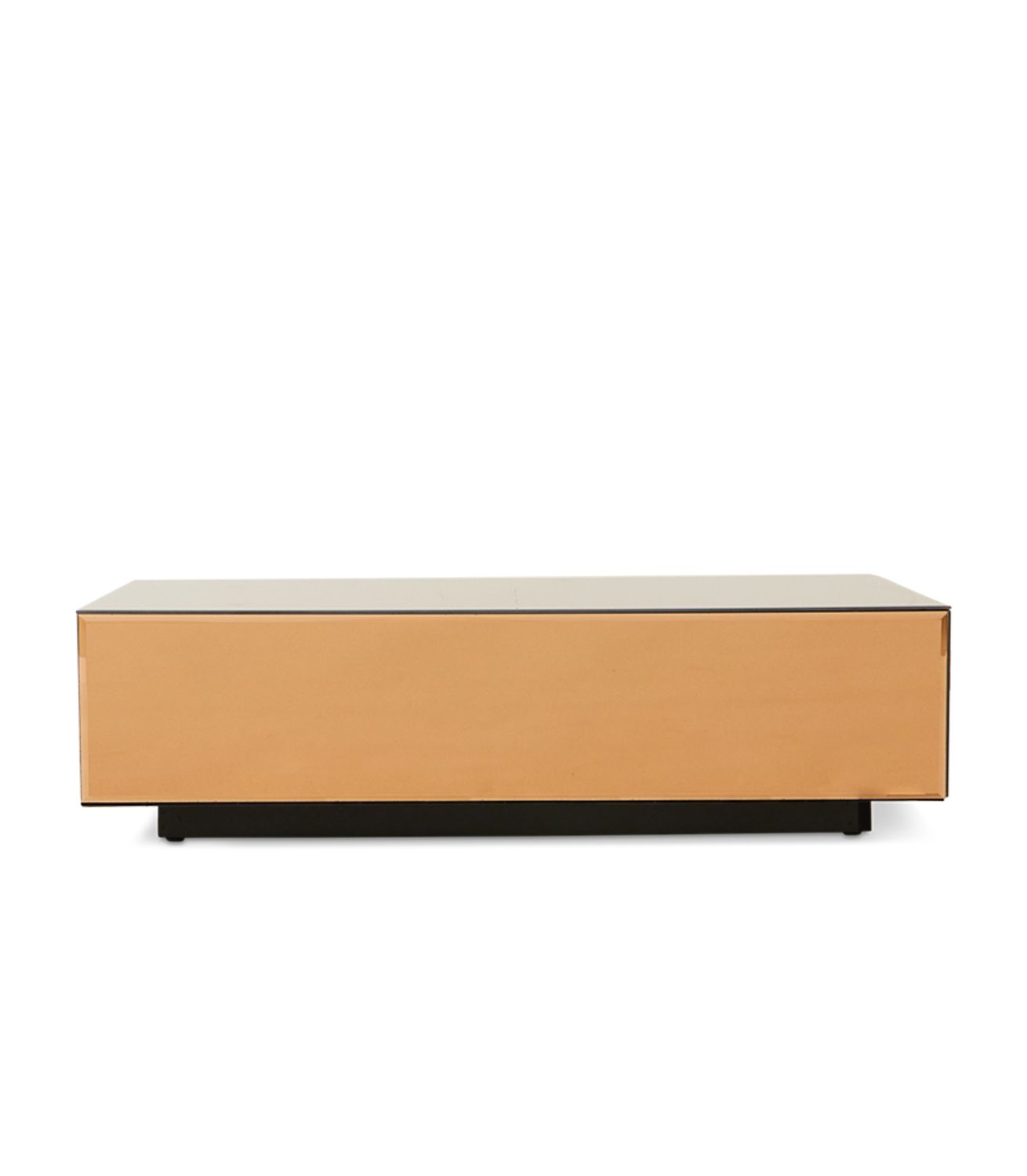 Coffee Table Block - Mirror - Smokey Brown 90x90xH22cm
