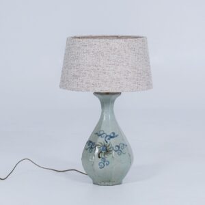 Lampbase - Ceramic - Octagon - BlWh Dia27xH46cm