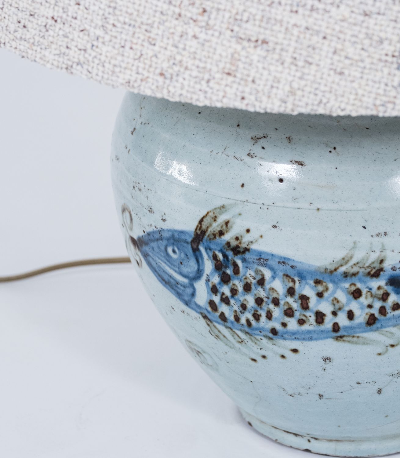 Lampbase Fish - Ceramic - Bl/Wh Dia28xH26cm - Image 4